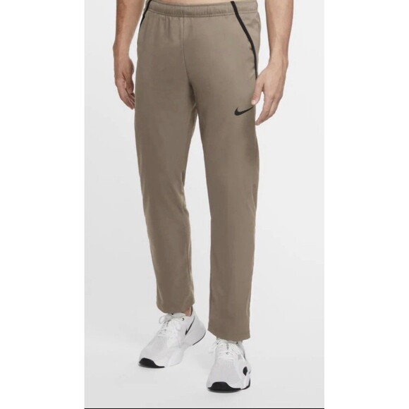 Nike Dri Fit Woven Training Pants Sweatpants CU4957-247 Flex Beige Tan Khaki M